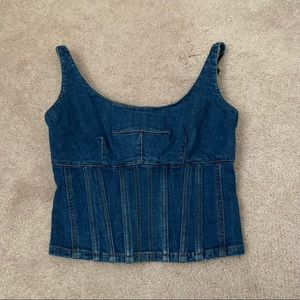 Anthropologie denim corset top